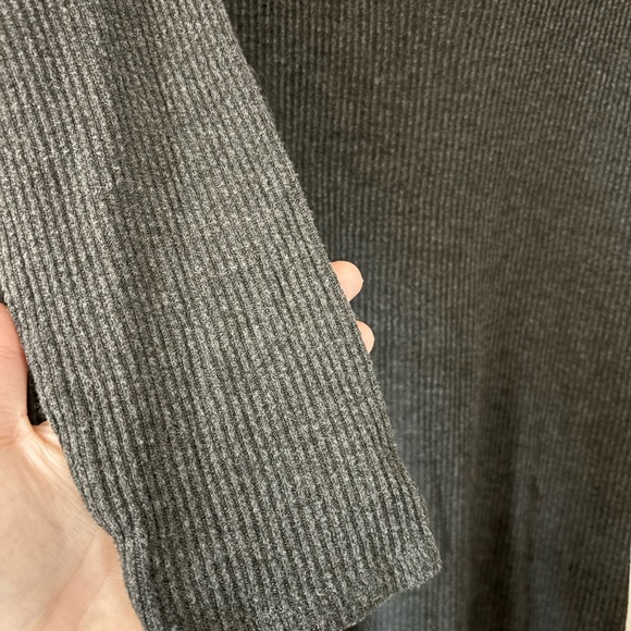 Anthropologie Black Long Sleeve Ribbed Dress - Picture 4 of 4